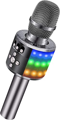 BONAOK Microphone sans Fil, Microphone Karaoké Enfant Bluetooth Lecteur Enregistreur Portable,...