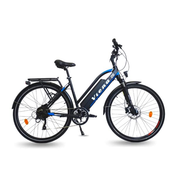 URBANBIKER vélo électrique VTC VIENA (Bleu 26'), Batterie Lithium-ION Cellules Samsung 840Wh (48V...