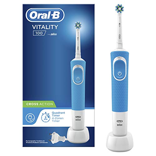 Oral-B Vitality 100 Brosse À Dents Électrique Rechargeable Avec 1 Manche Et 1 Brossette...