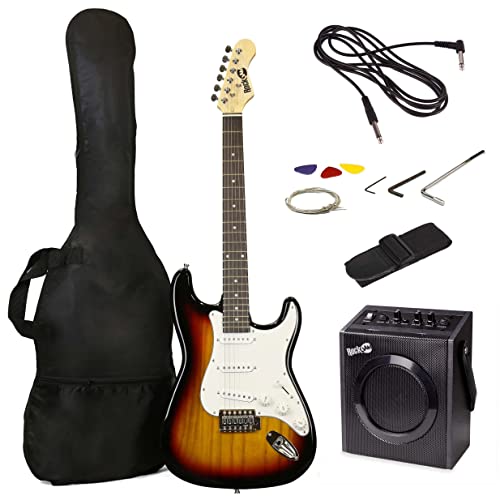 RockJam Kit de guitare électrique Taille complète avec ampli de guitare de 10 watts, cours,...