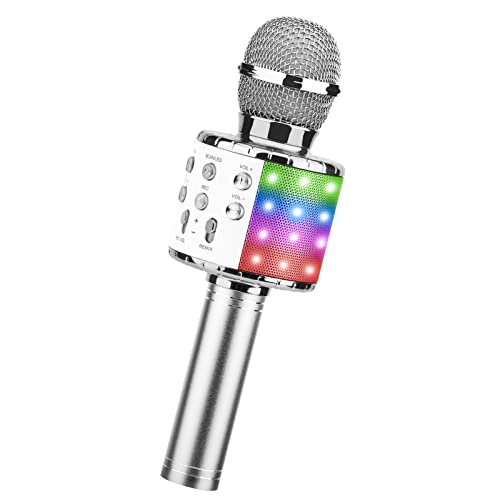 ShinePick Microphone Karaoke sans Fil, Karaoké Microphone Bluetooth Portable pour Enfants/Adultes...